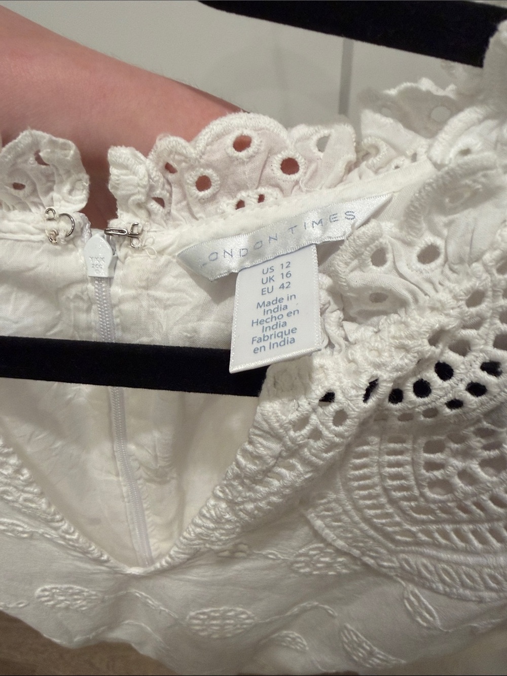 White Knee Length Dress - Picture 7 of 7
